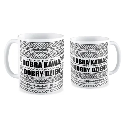 Kubek UKRYTY PRZEKAZ Dobra kawa dobry dzień